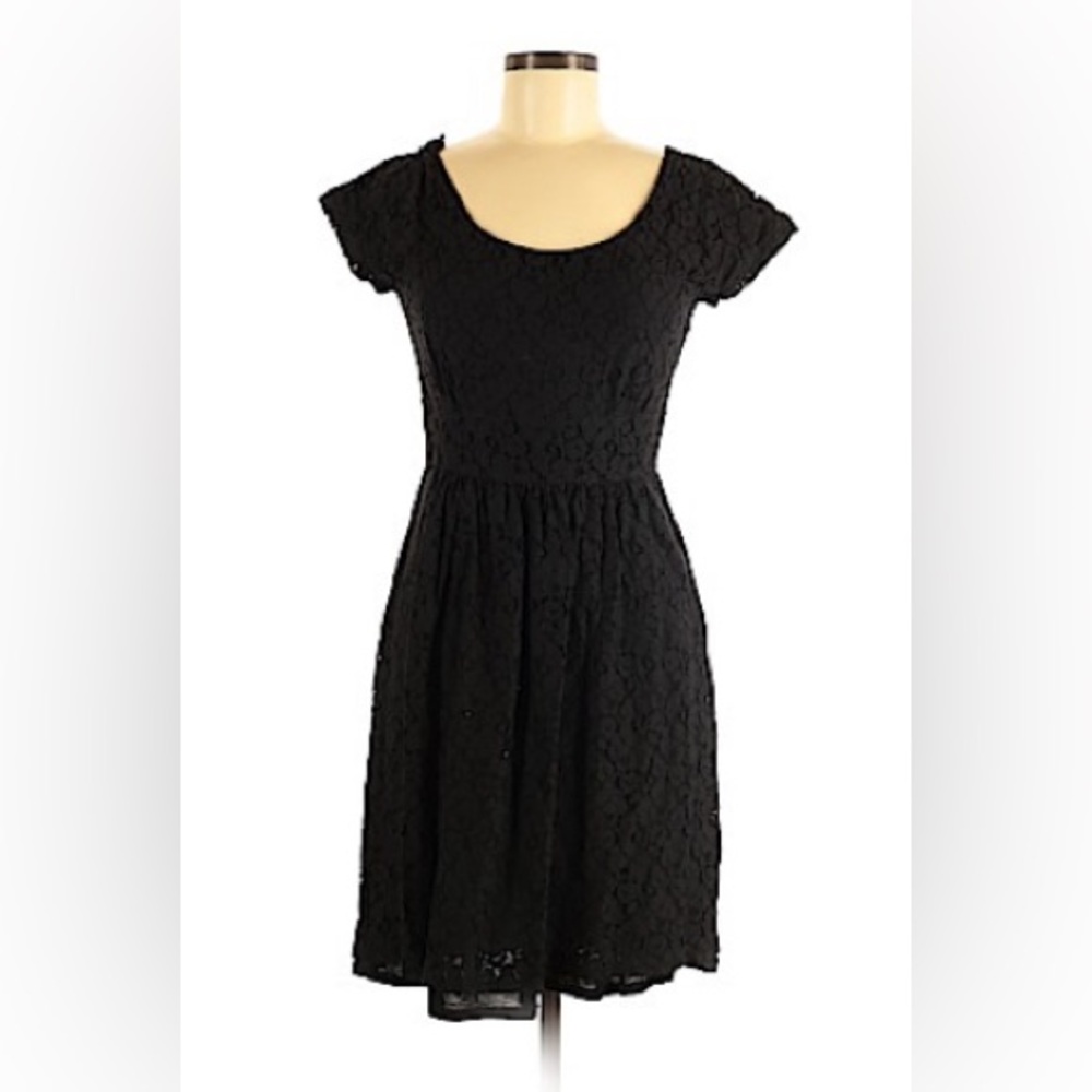 🌺 2/$20 Banana Republic black lace cotton dress size 6
